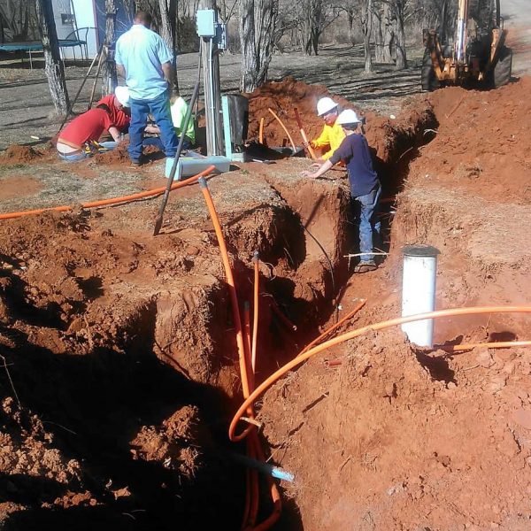 Two feet beneath the ground we laid new conduits to customers that will eventually bring new high-speed fiber internet and other advanced services.